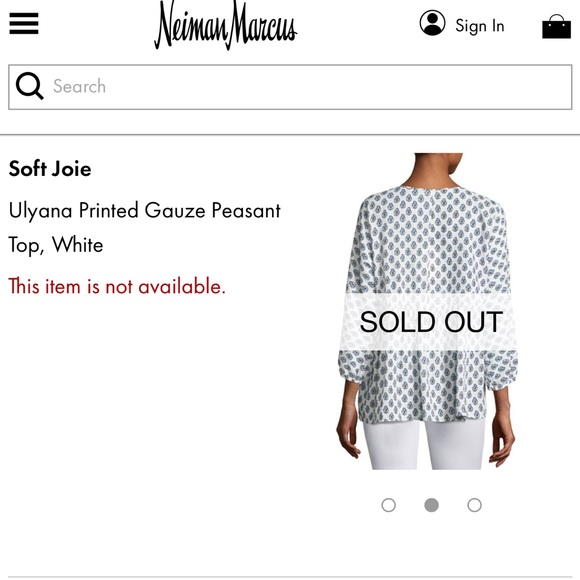 Soft Joie Ulyana gauze printed peasant blouse RUNS LARGE - Picture 8 of 13